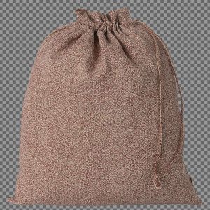 Maileg stofpose – Plumeria sand/rød