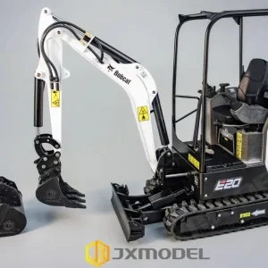 Minigraver med hydraulik med forskydelig undervogn RTR med FS-i6s anlæg