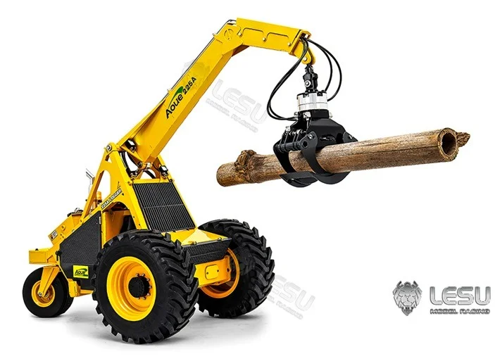 LESU 1/14 Aoue 225A hydraulisk tømmerlæsser RTR samlet og malet med FLYsky ST8 fjernstyring - Billede 4