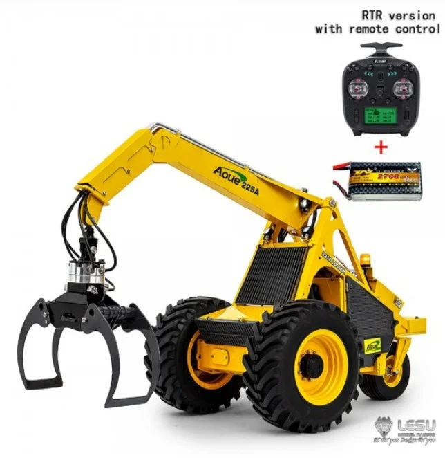 LESU 1/14 Aoue 225A hydraulisk tømmerlæsser RTR samlet og malet med FLYsky ST8 fjernstyring