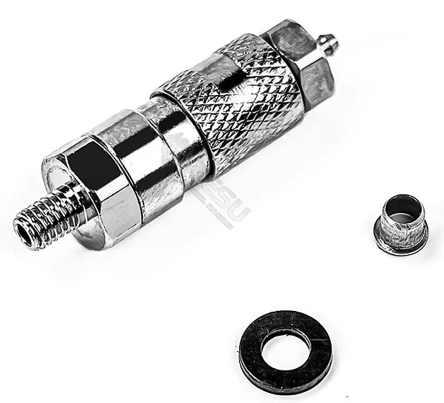 LESU lyn hydraulik kopling komplet til indbygn. med slangestuds, 2 mm slange M3 nippel