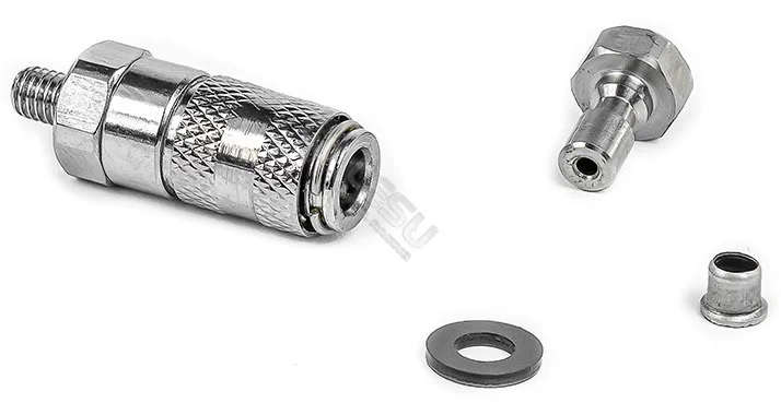 LESU lyn hydraulik kopling komplet til indbygn. med slangestuds, 2 mm slange M3 nippel - Billede 5