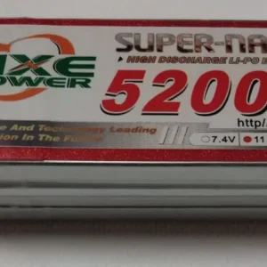 Li-Po batteri 11,1 volt 5200 mAh 25C 3 celler soft pack (29 x 44 x 138 mm)  NY