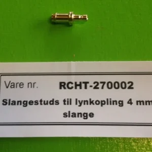Slangestuds til lynkopling 4 mm slange