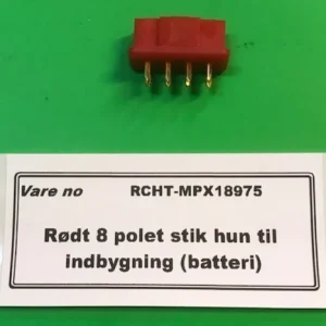 Rødt 8 polet stik hun til (batteri)